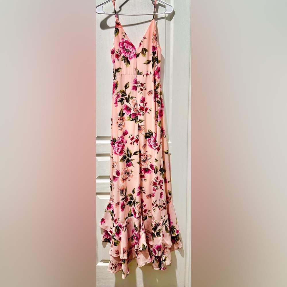 Lulu’s Bodacious Bella Blush Pink Floral Print Maxi Dress - Picture 6 of 10